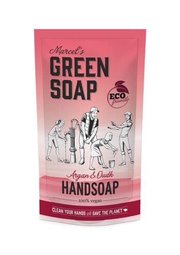 M.Green soap Handzeep refill argan & oudh 500ml